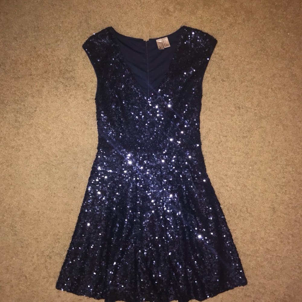 Shimmery navy blue dress